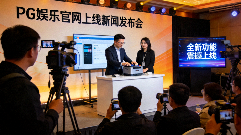 PG娱乐官网上线新闻发布会现场，工作人员演示新功能