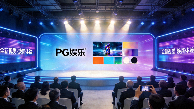 PG娱乐品牌升级战略发布会，展示新的品牌视觉系统