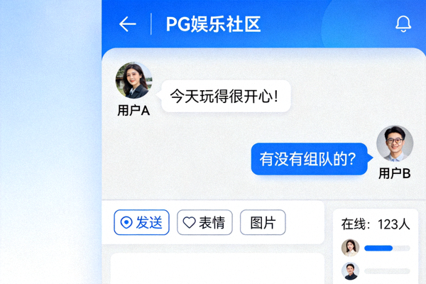 PG娱乐平台社交互动功能截图，展示社区交流界面